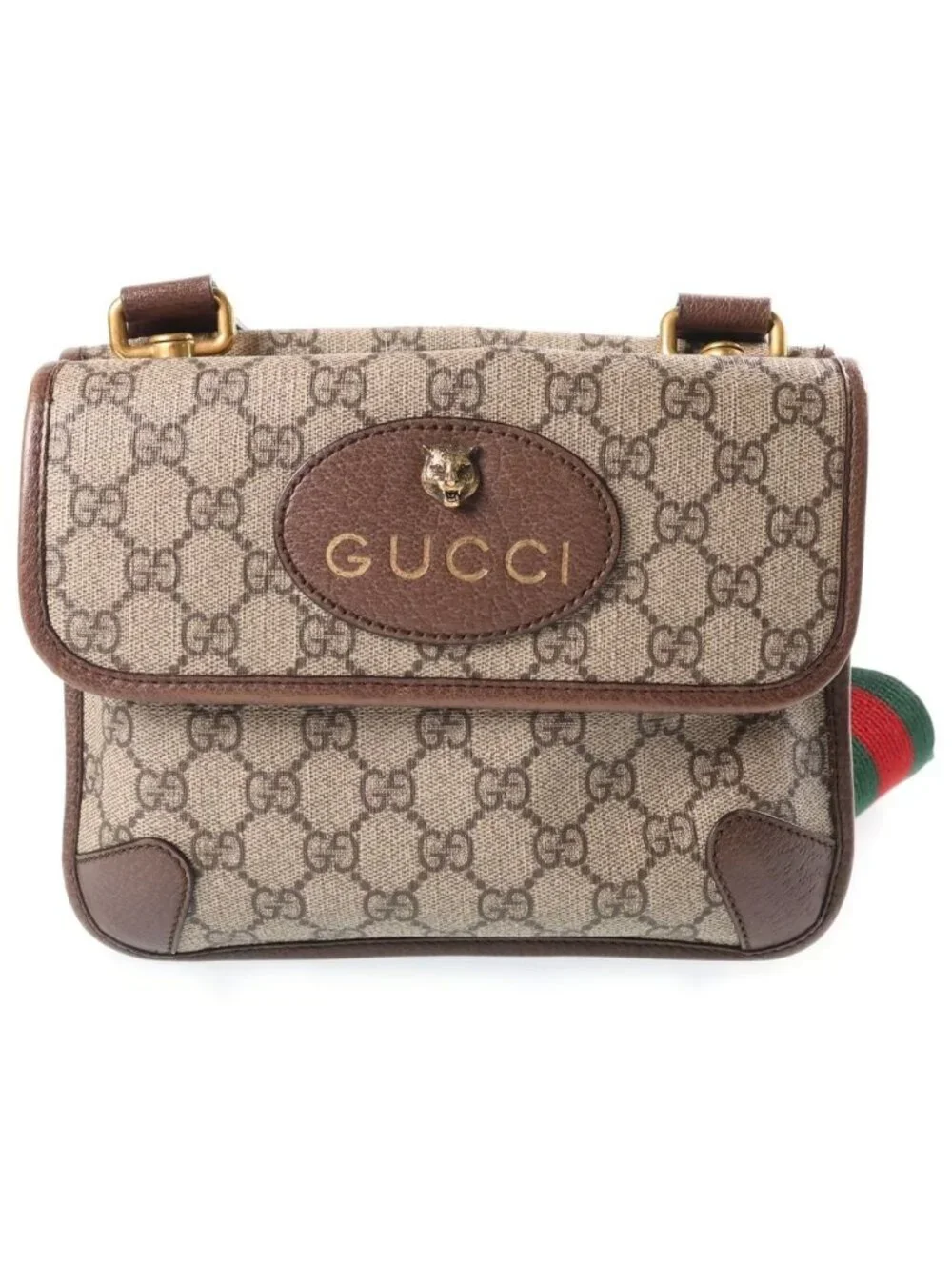 Gucci GG Supreme Small Messenger Bag Brown